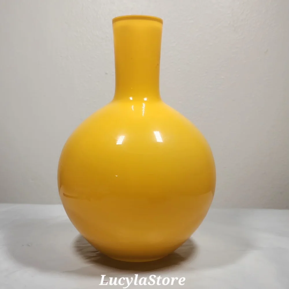 Modern Yellow Globe Ceramic Vase